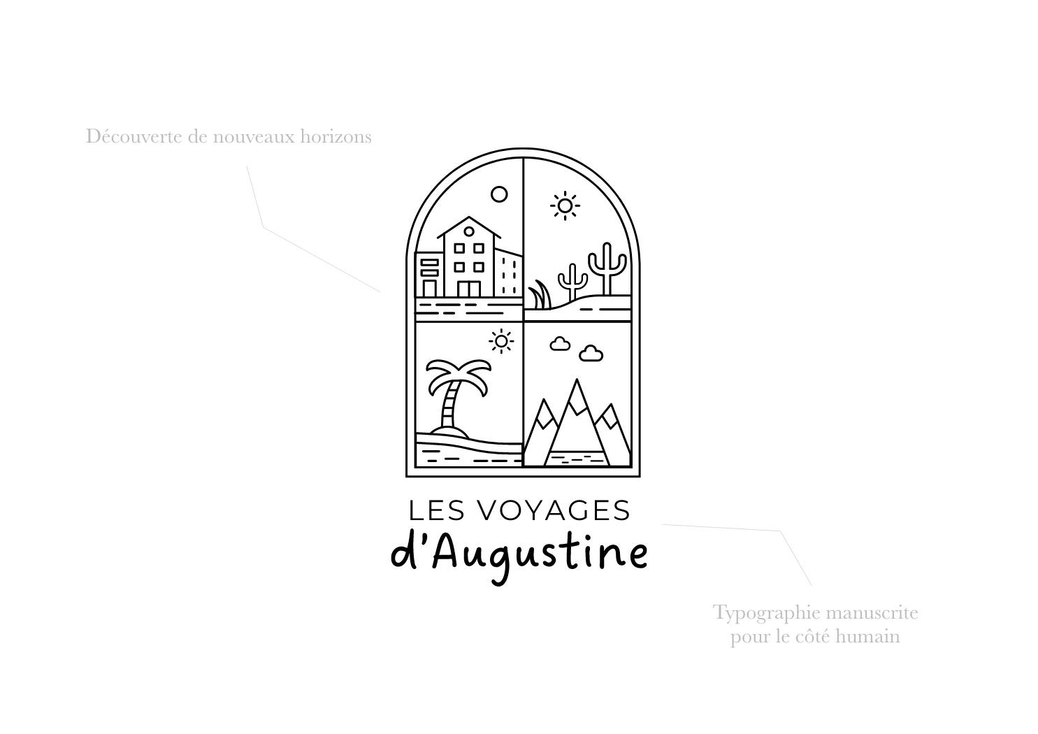 Proposition Logo Les Voyages d'Augustine