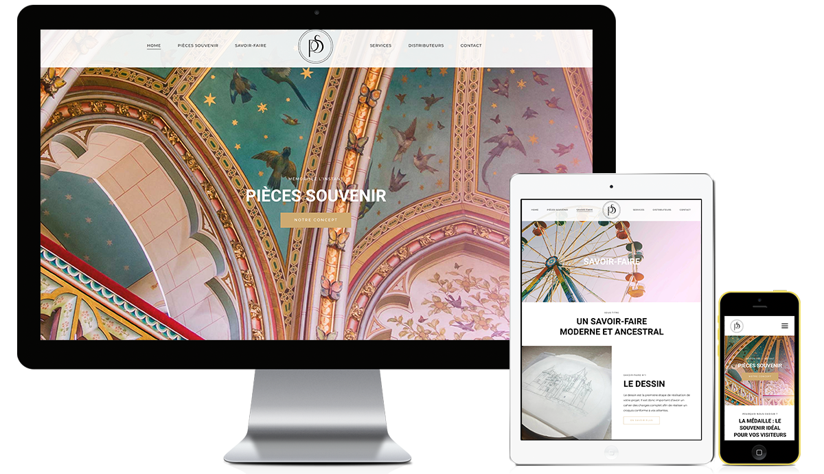 Creation de sites web responsive à Rennes - Pièces Souvenir